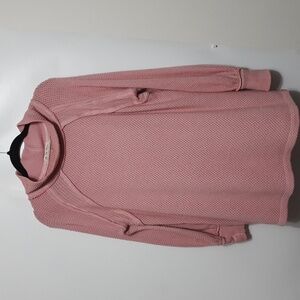 We The Free Ribbed Neck Collar XS Boho Crochet Cotton Blend Sweater